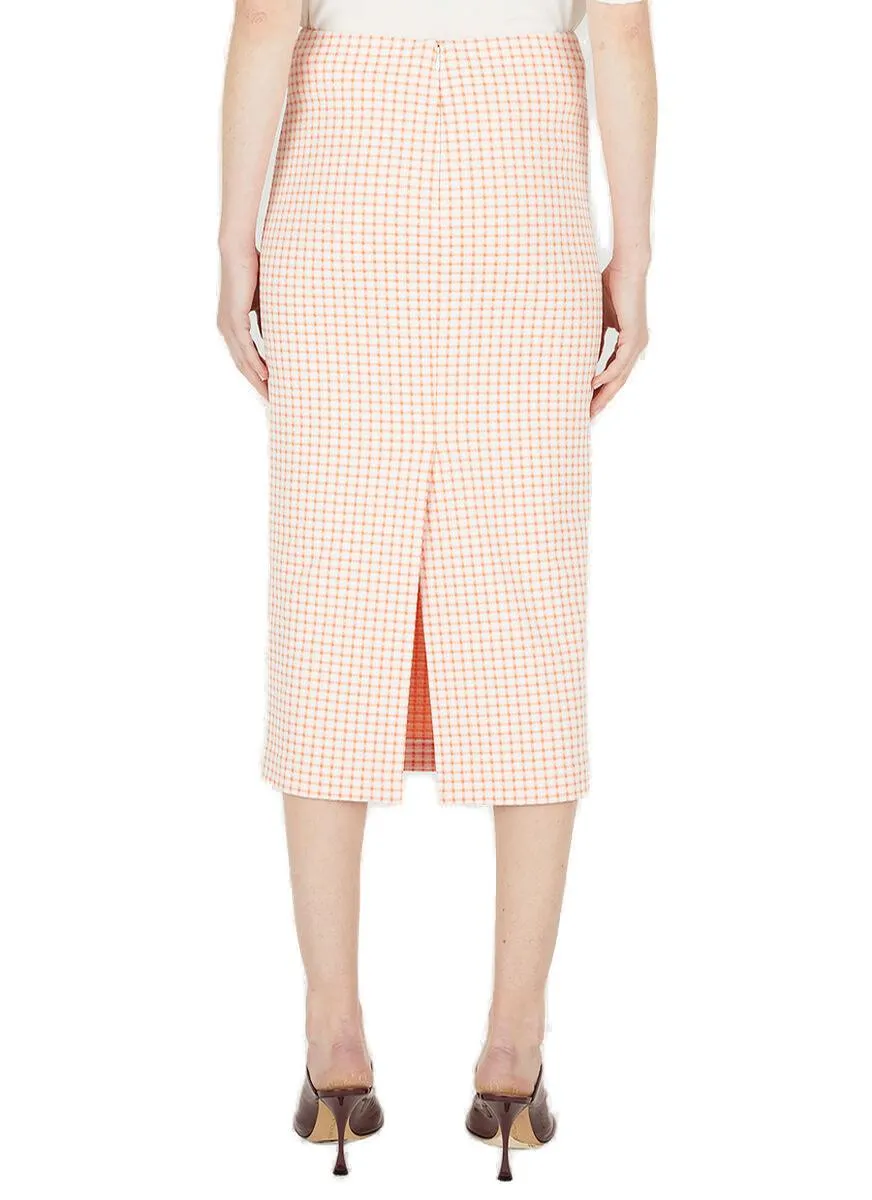 Miu Miu Checked Pencil Skirt
