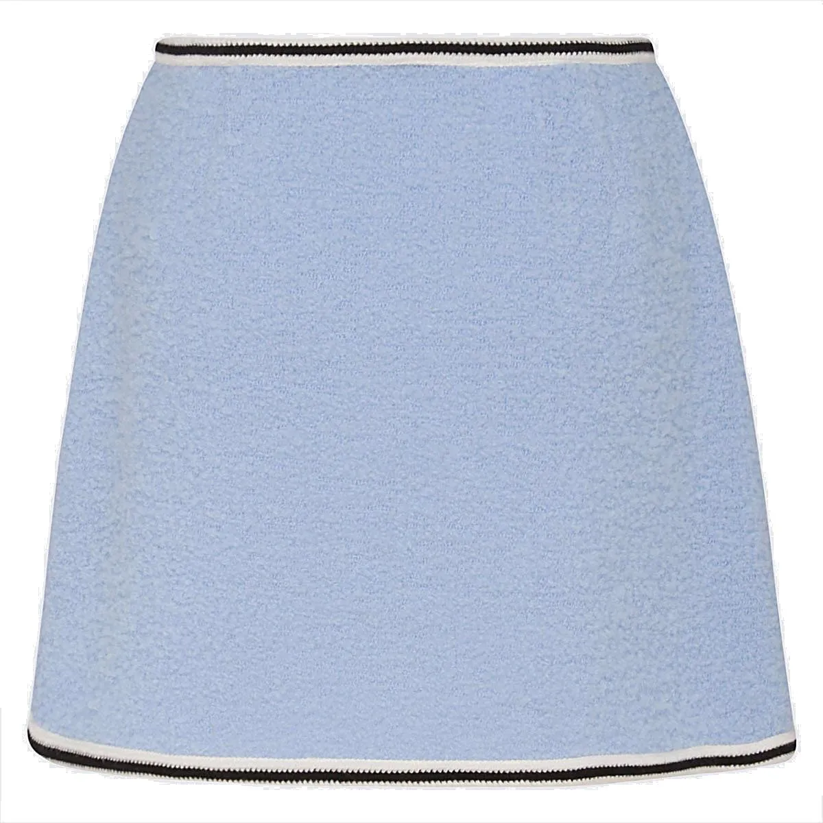Miu Miu Logo Patch Boucl Mini Skirt