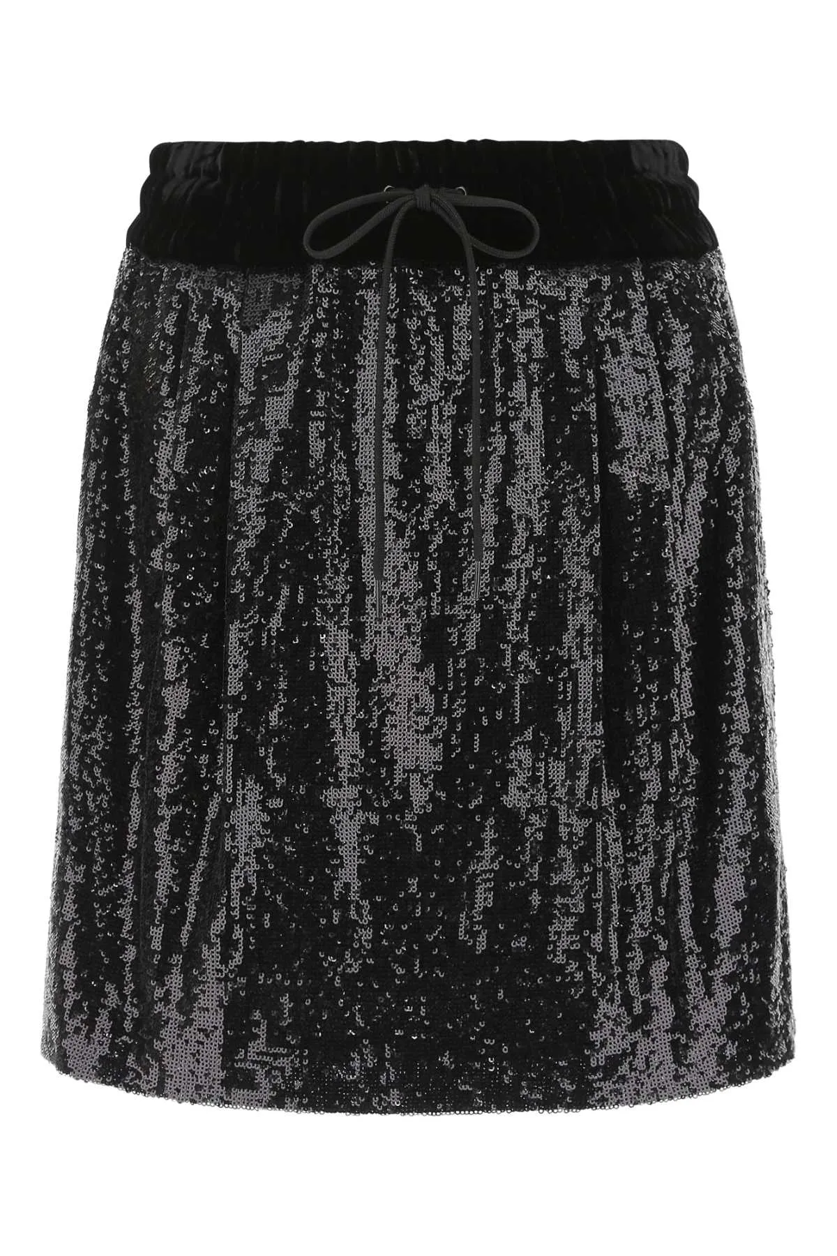 Miu Miu Logo Patch Drawstring Skirt