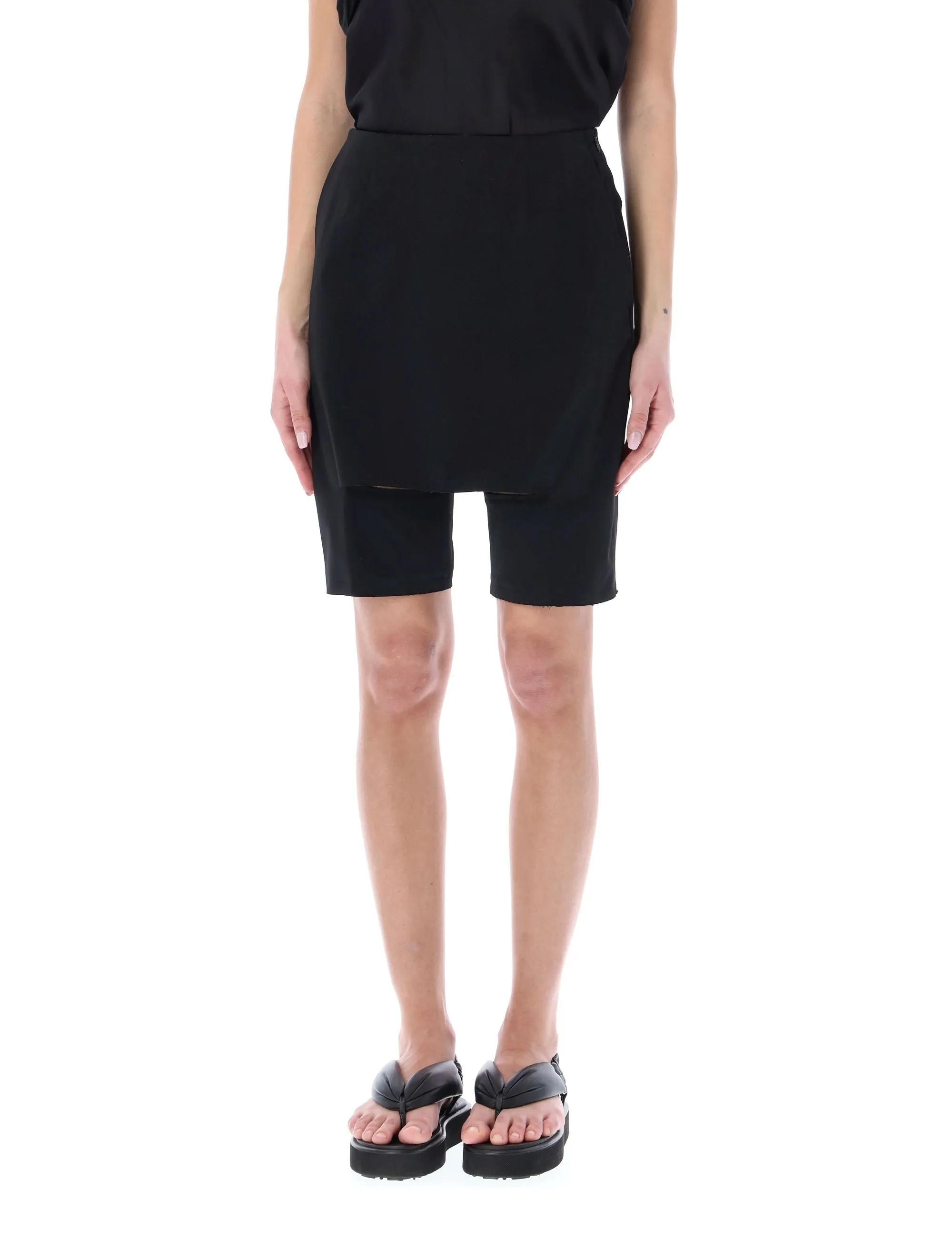 MM6 Maison Margiela Asymmetric-Hem Mini Skirt