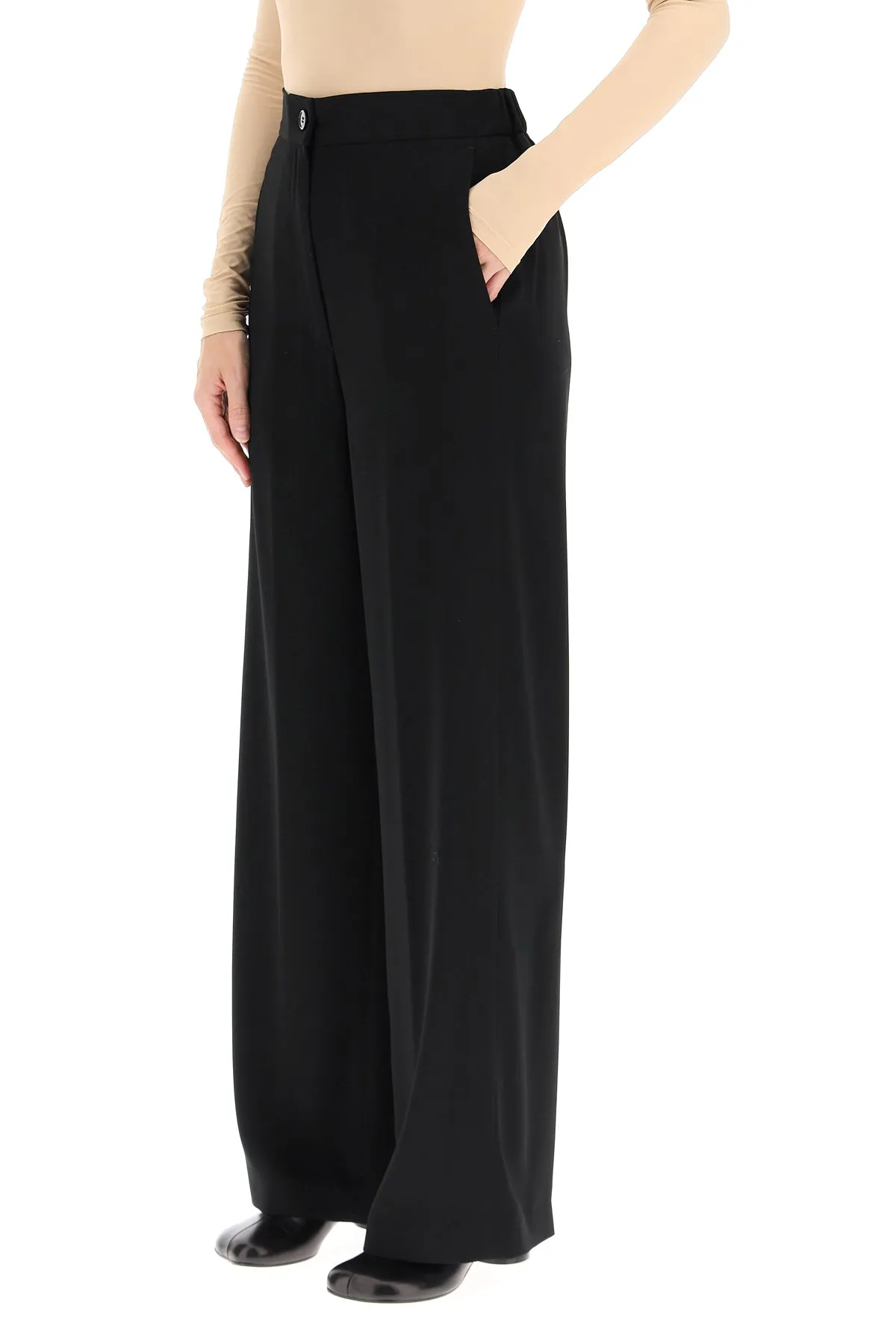 MM6 Maison Margiela High Waisted Wide-Leg Pants