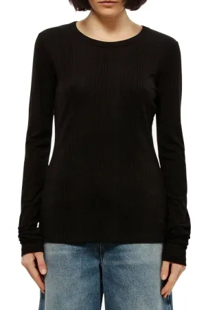 MM6 Maison Margiela Round-Neck Ribbed T-Shirt