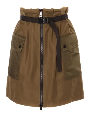 Moncler High Waist Zipped Cargo Mini Skirt