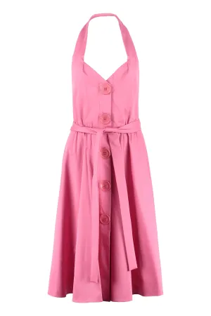 Moschino Buttoned Sleeveless Midi Dress