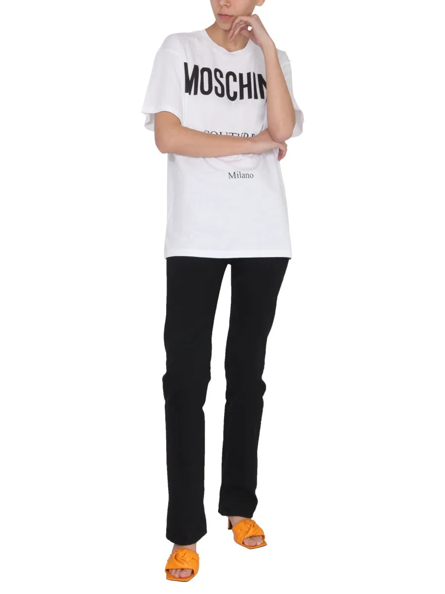 Moschino Couture Logo Printed Crewneck T-Shirt