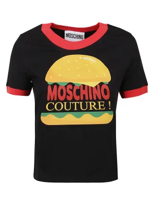 Moschino Couture Logo Printed Crewneck T-Shirt