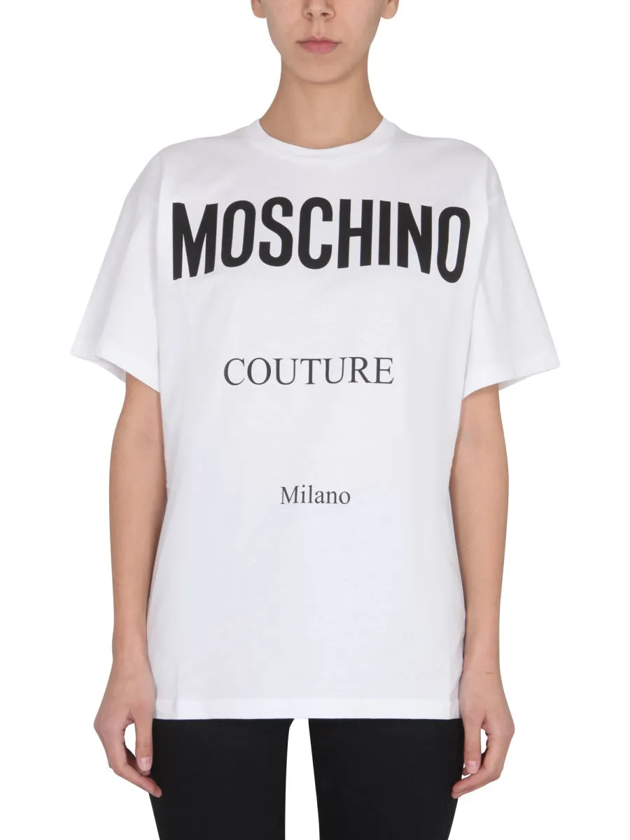 Moschino Couture Logo Printed Crewneck T-Shirt