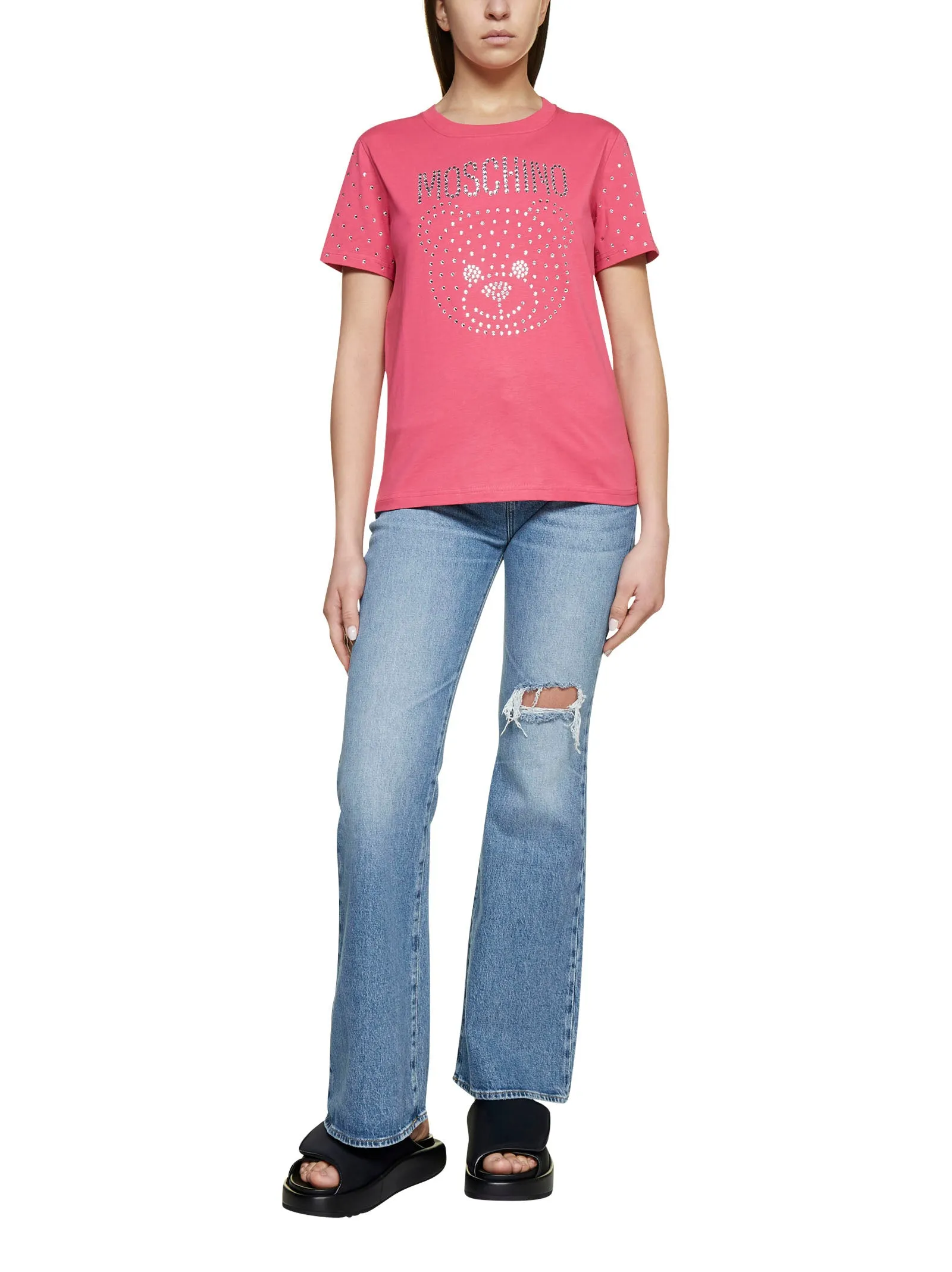 Moschino Embellished Teddy Crewneck T-Shirt