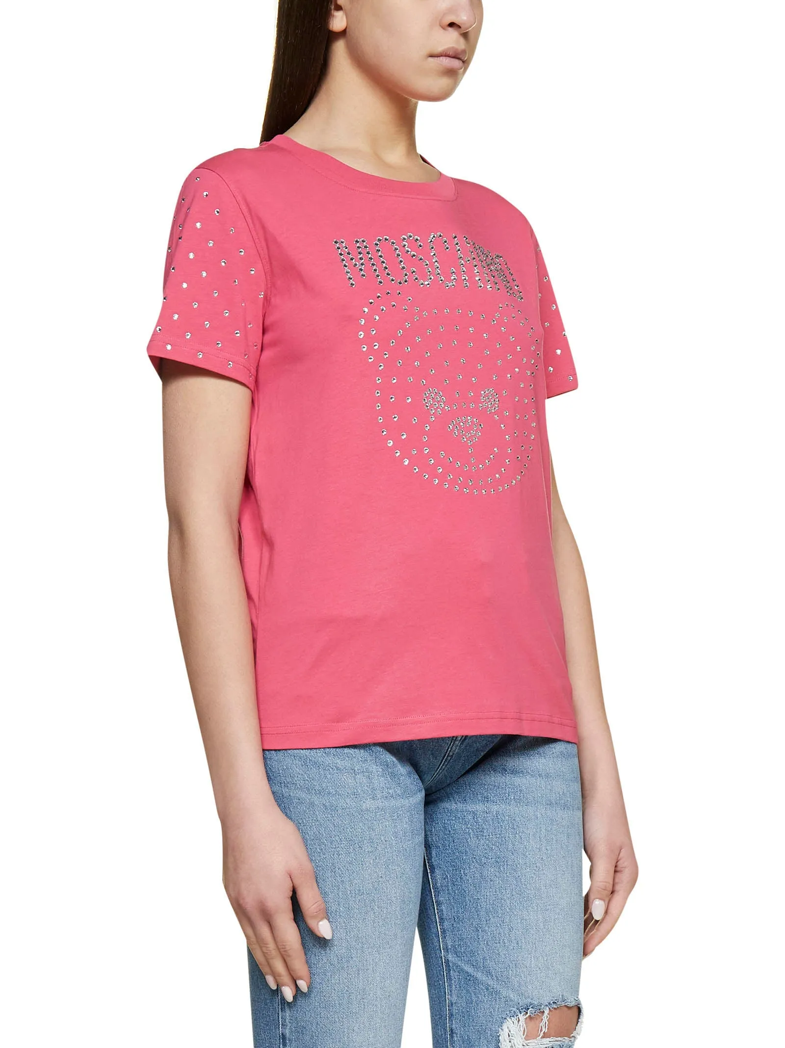 Moschino Embellished Teddy Crewneck T-Shirt