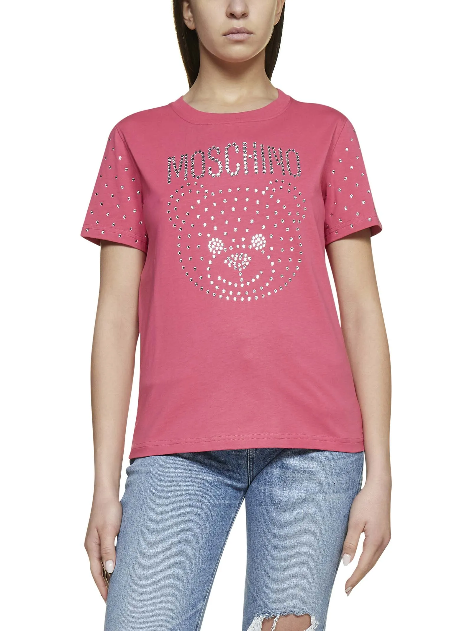 Moschino Embellished Teddy Crewneck T-Shirt