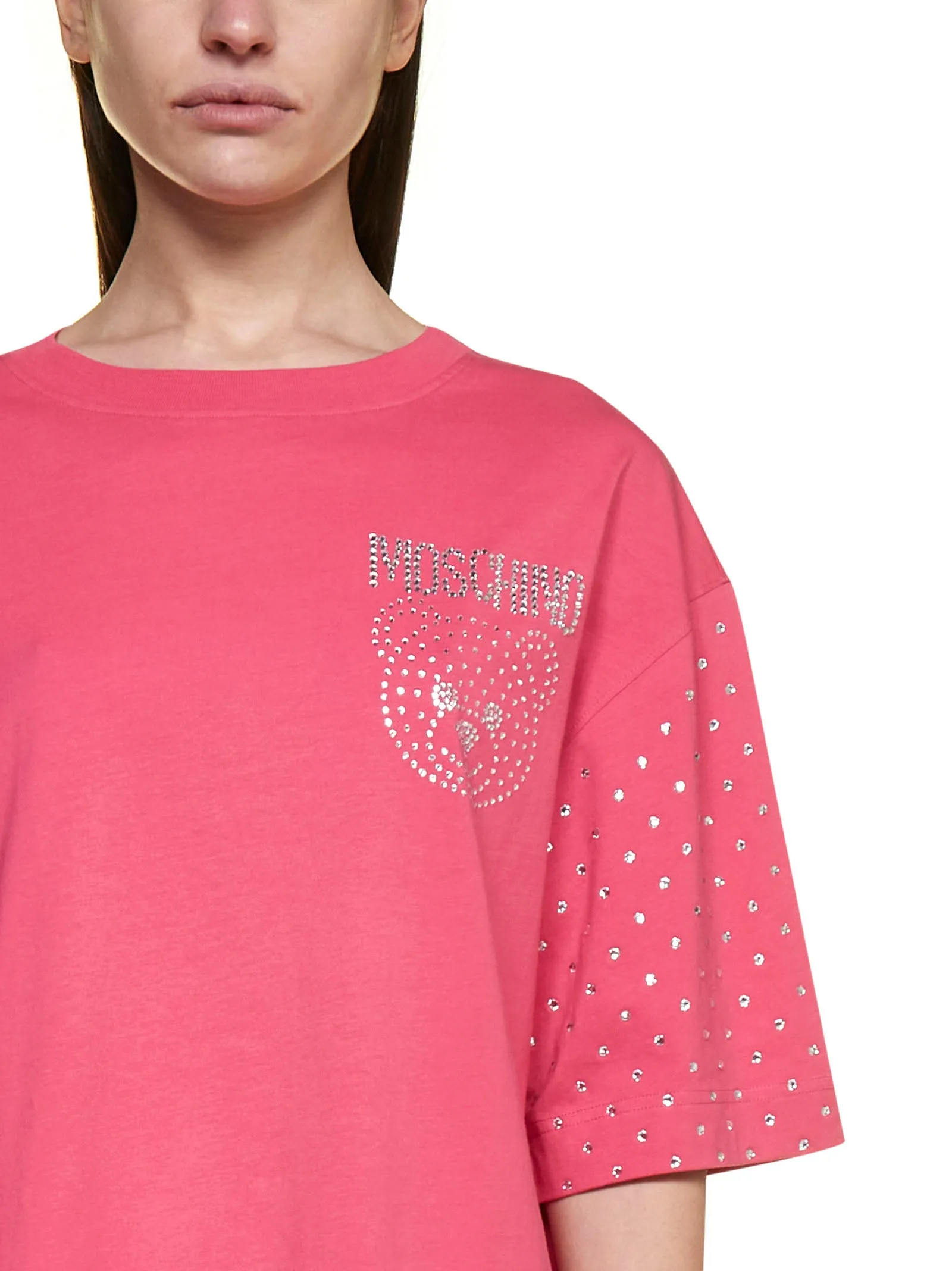 Moschino Embellished Teddy Logo Mini T-Shirt Dress