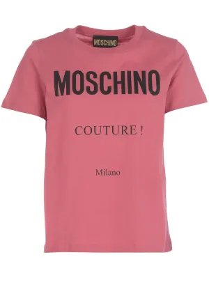 Moschino Logo Printed Crewneck T-Shirt
