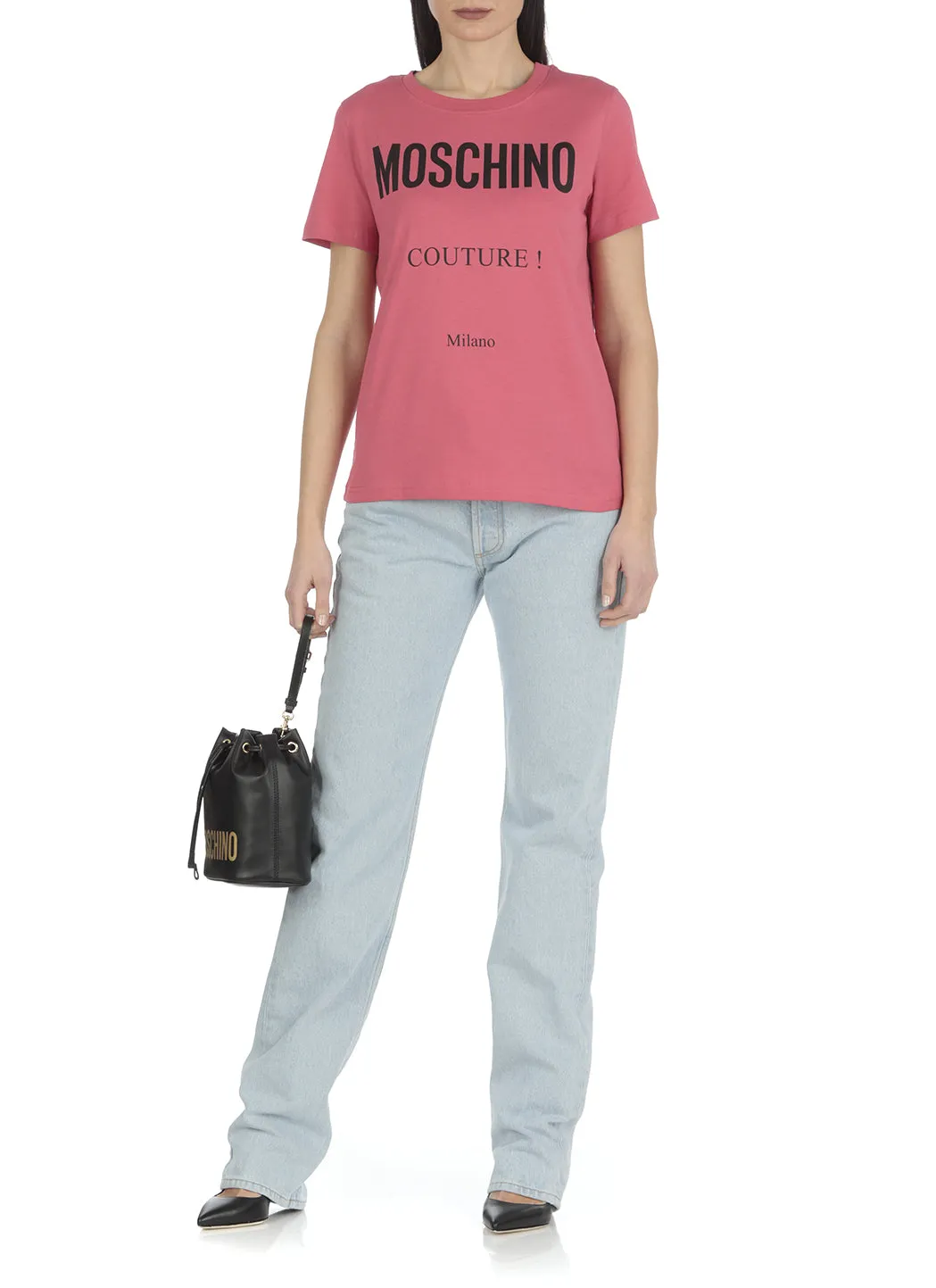 Moschino Logo Printed Crewneck T-Shirt