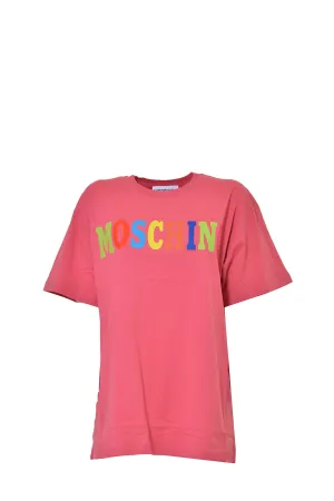 Moschino Logo Printed Crewneck T-Shirt