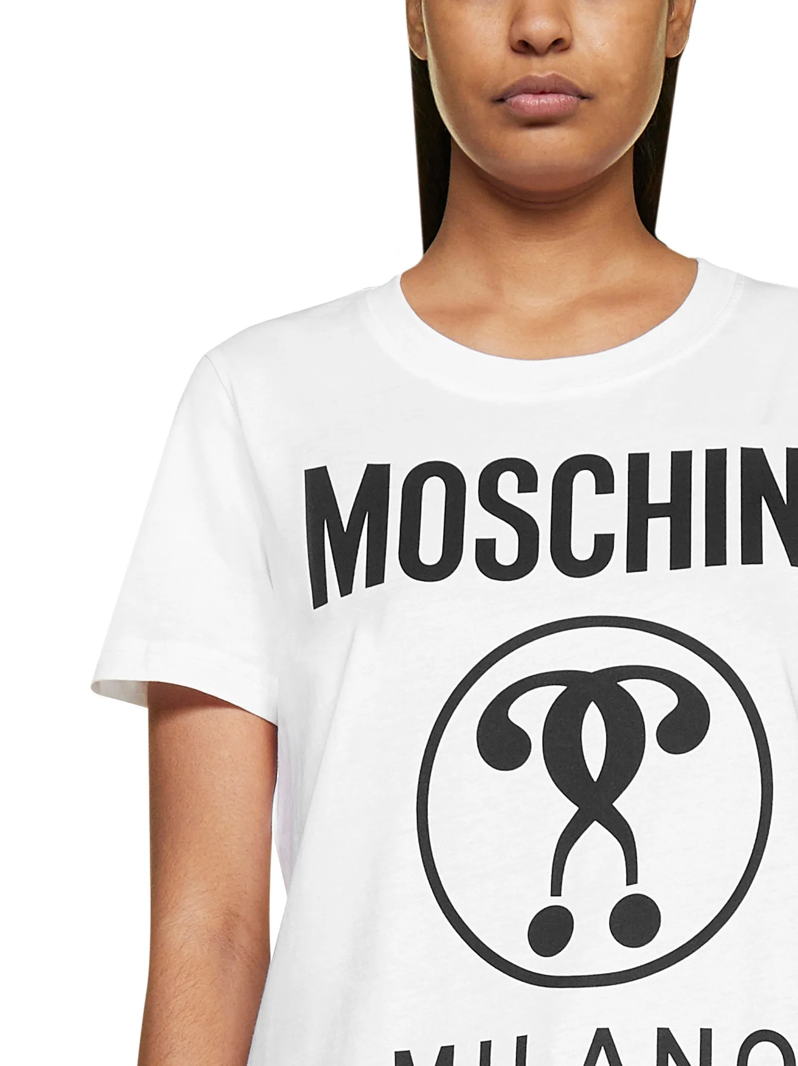 Moschino Logo Printed Crewneck T-Shirt