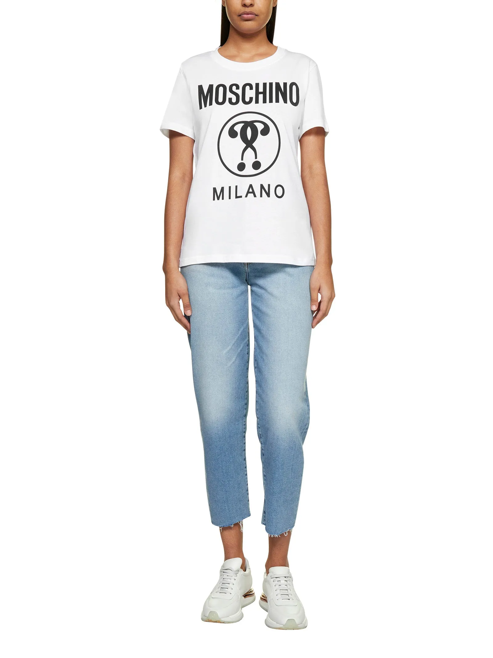 Moschino Logo Printed Crewneck T-Shirt
