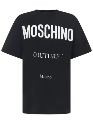 Moschino Logo Printed Crewneck T-Shirt