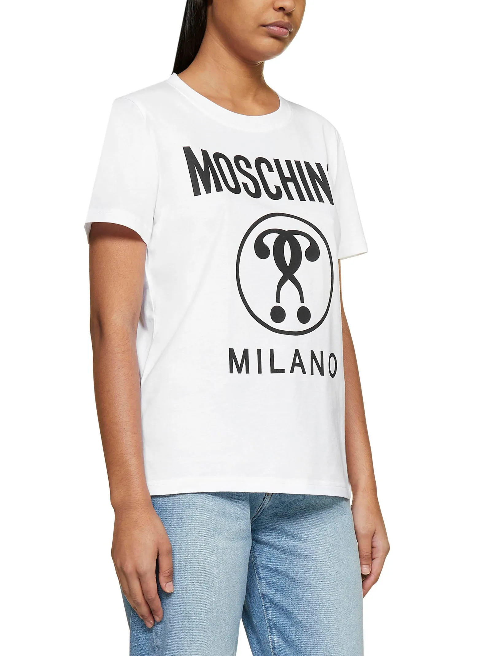 Moschino Logo Printed Crewneck T-Shirt
