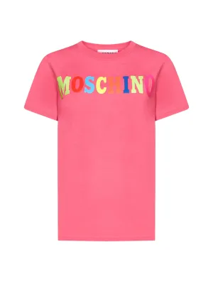 Moschino Logo Printed Crewneck T-Shirt