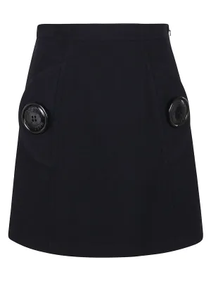 Moschino Macro Button Detailed Skirt
