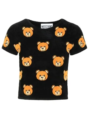 Moschino Teddy Motif Textured T-Shirt