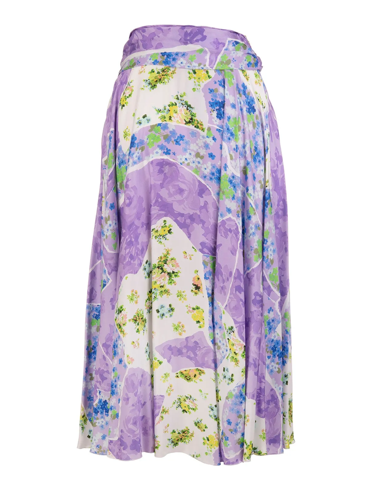 MSGM Allover Floral Printed High Waist Skirt
