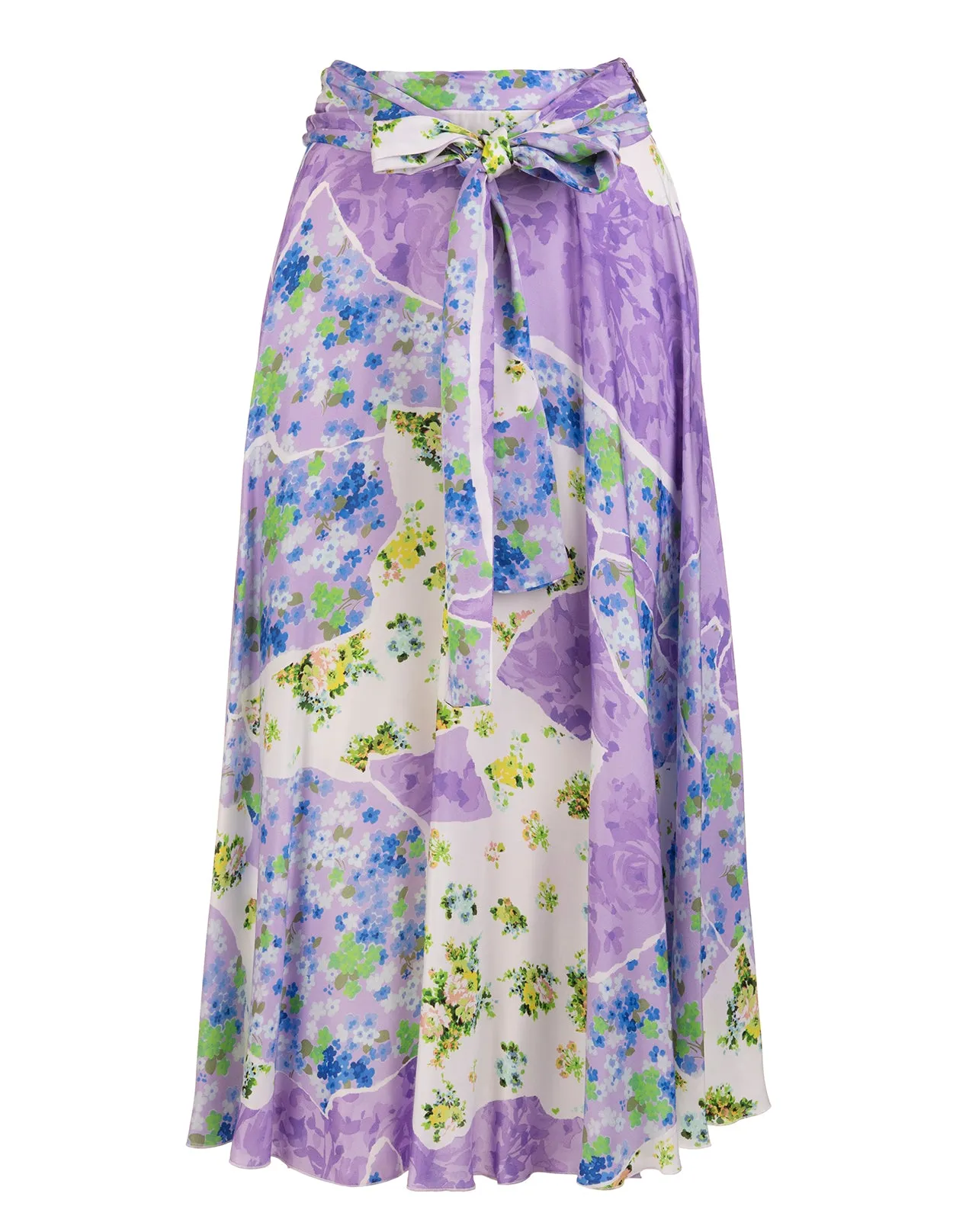 MSGM Allover Floral Printed High Waist Skirt