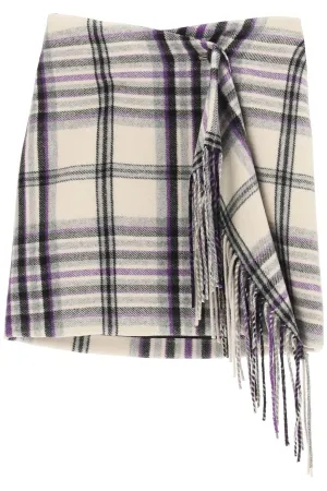 MSGM Checked Fringe Detailed Mini Skirt