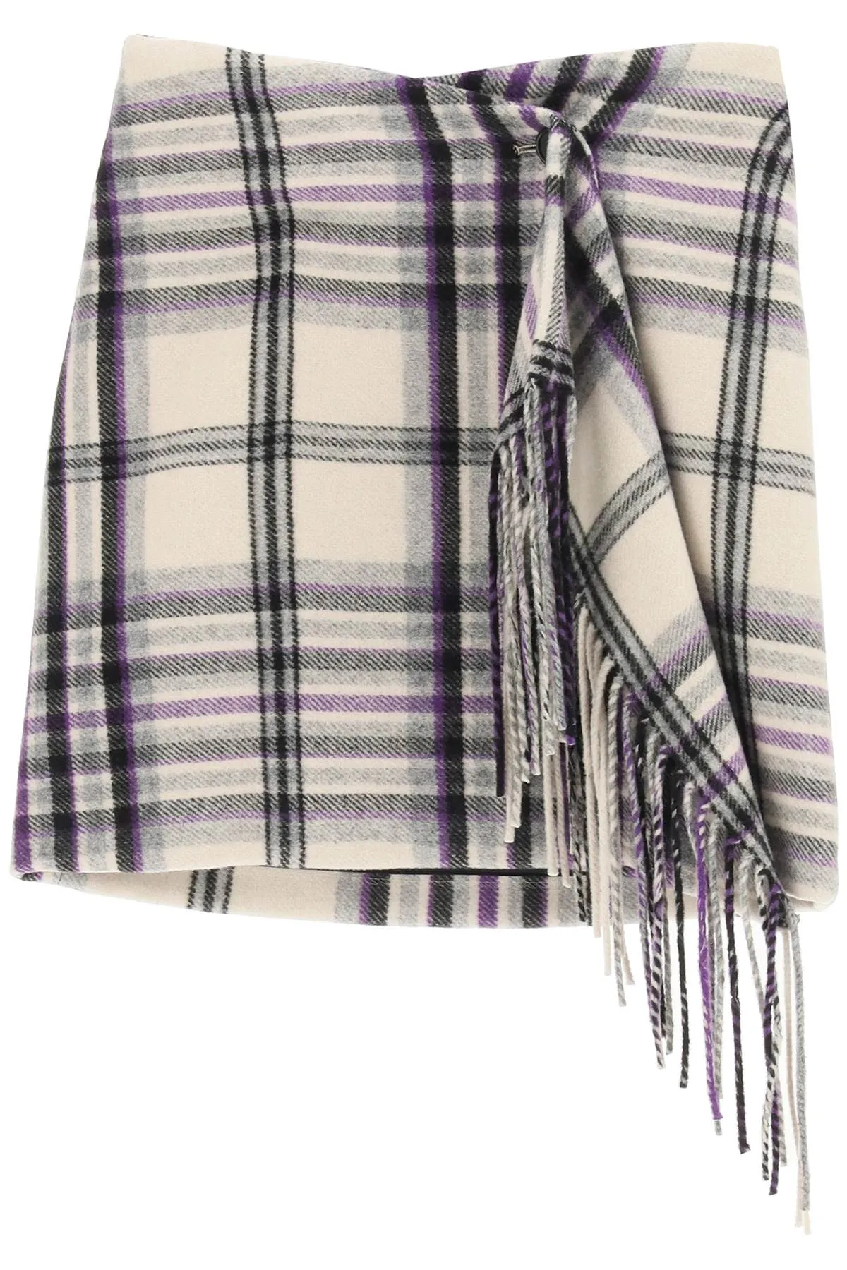 MSGM Checked Fringe Detailed Mini Skirt