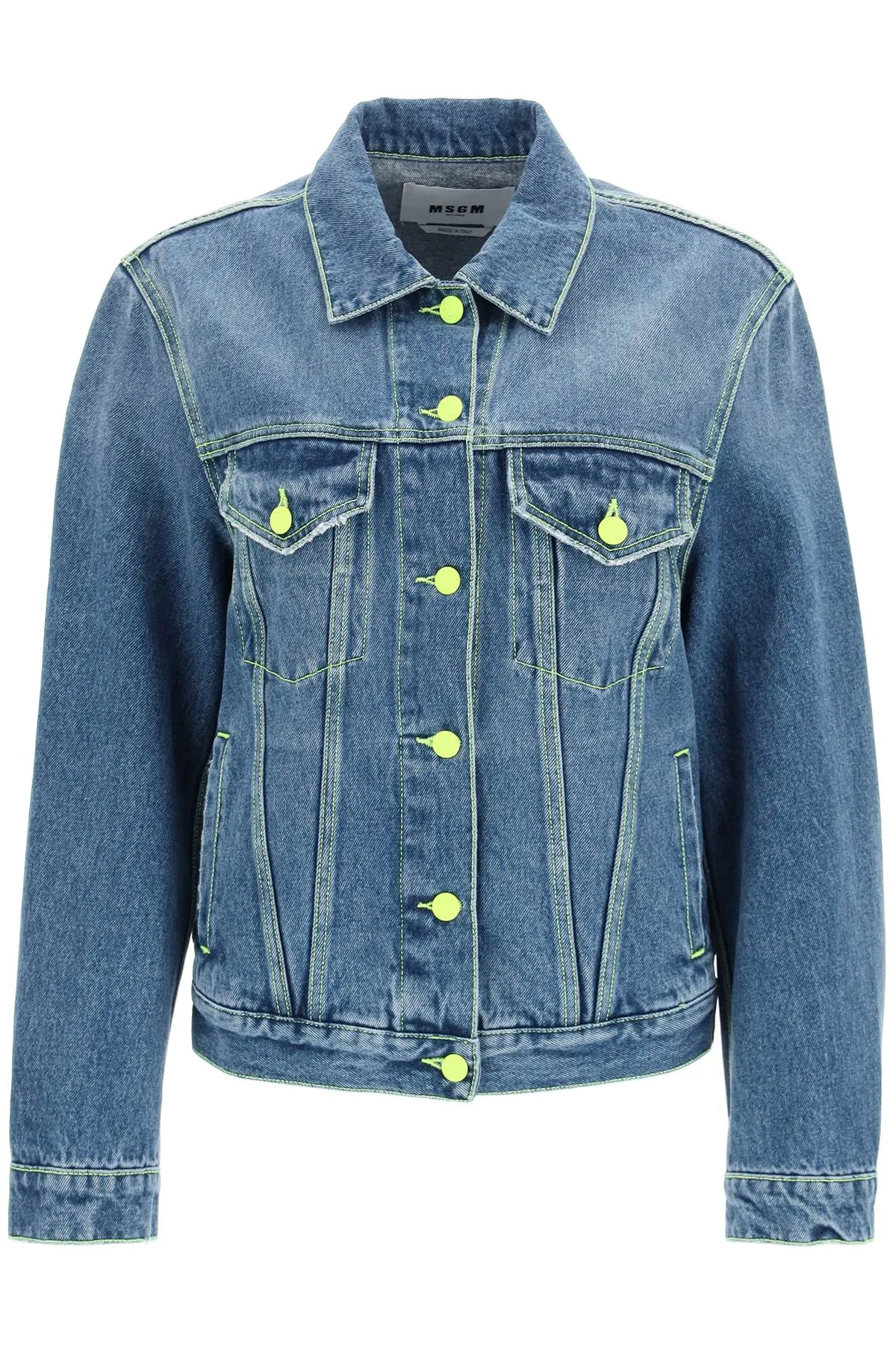 MSGM Chest-Pocket Denim Jacket