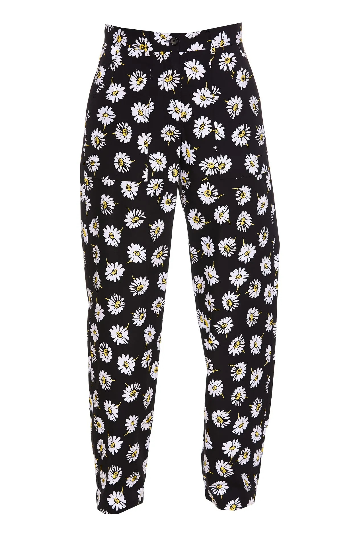 MSGM Floral Print High Waisted Pants