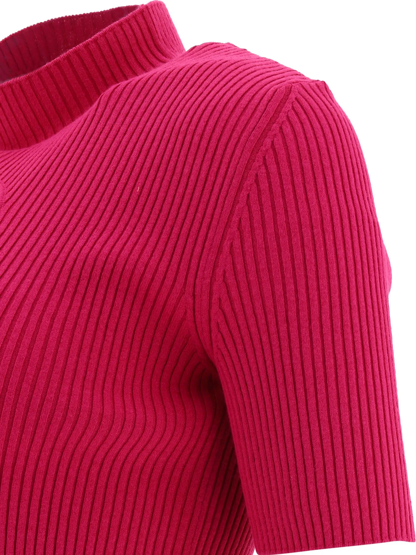 MSGM Heart Cut-Out Detailed Knitted Top