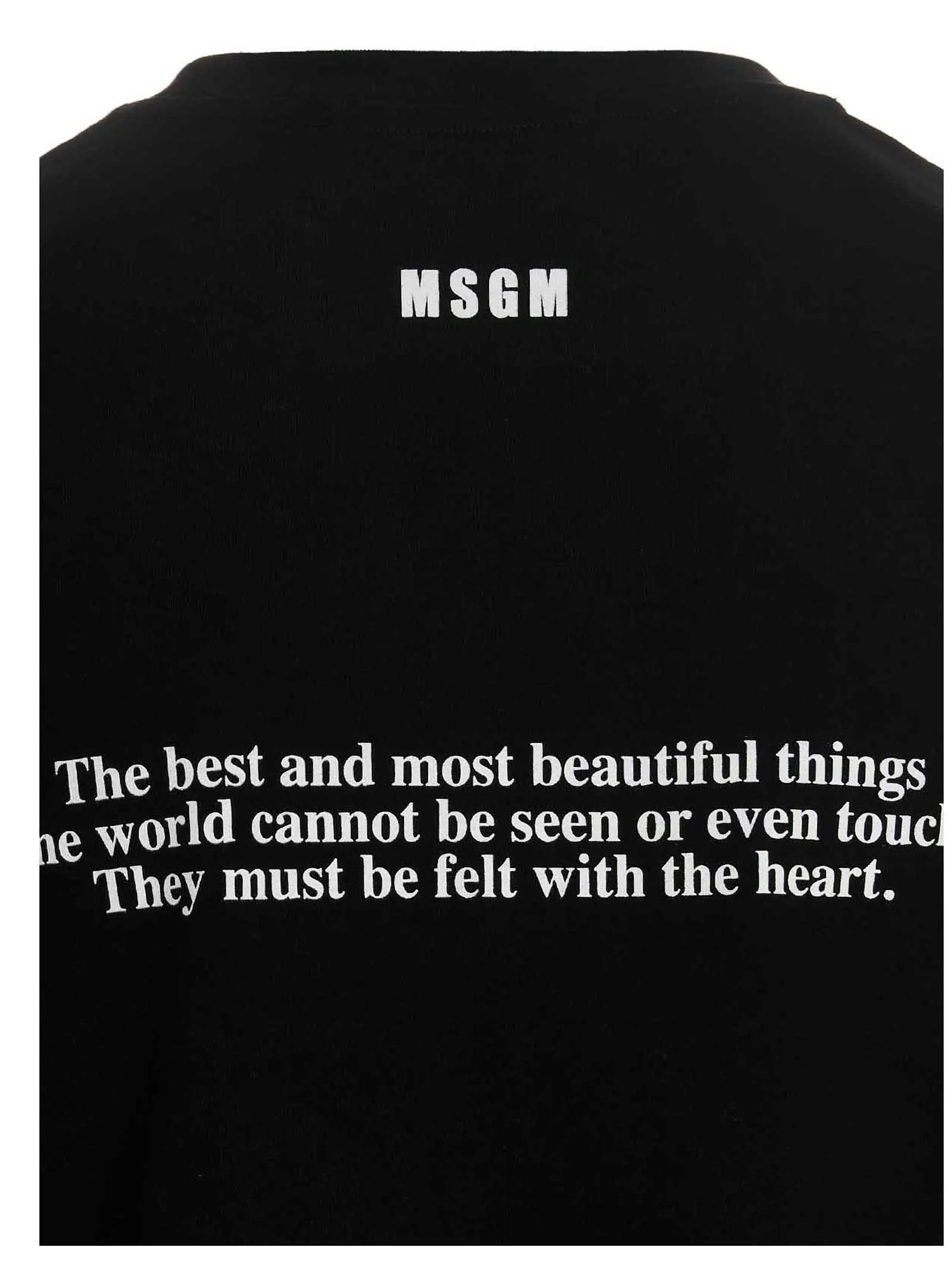 MSGM Heart Printed Crewneck T-Shirt