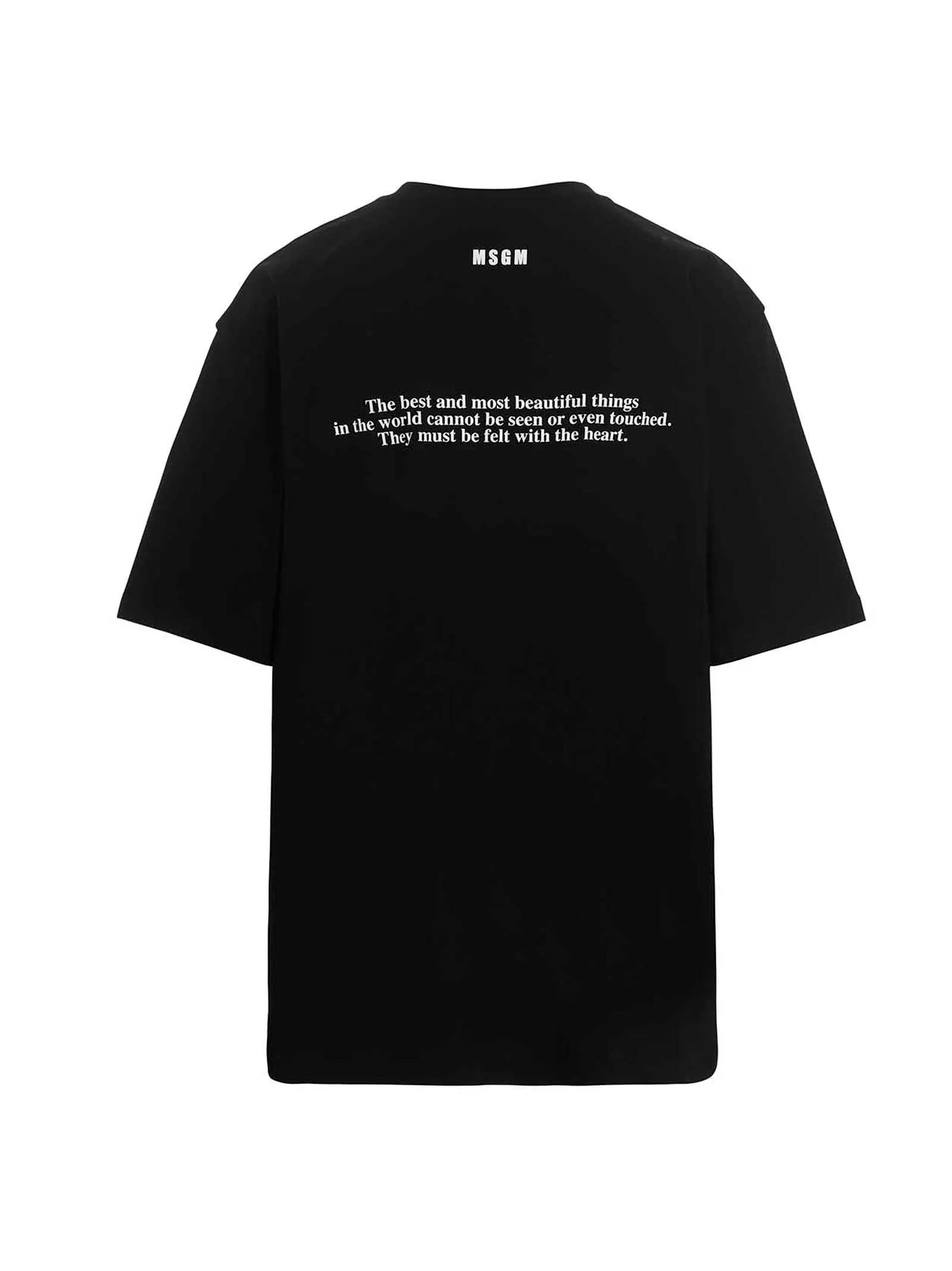 MSGM Heart Printed Crewneck T-Shirt