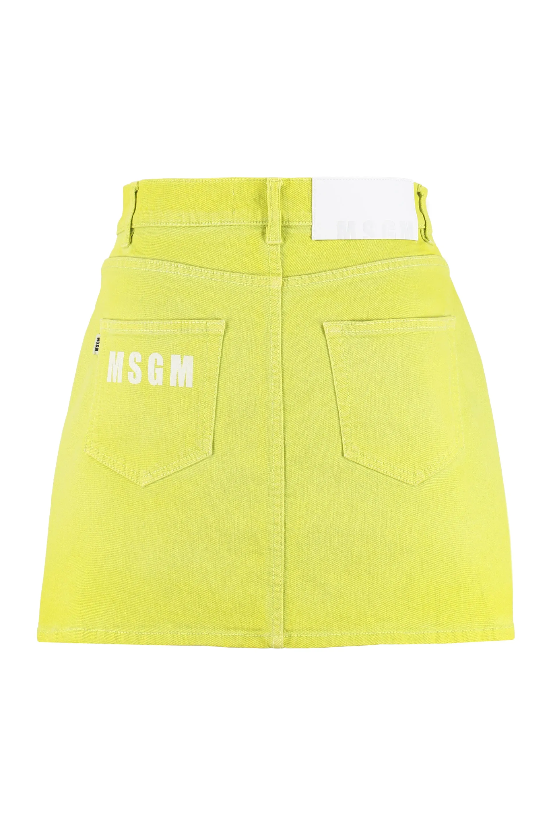 MSGM High Waist Mini Denim Skirt
