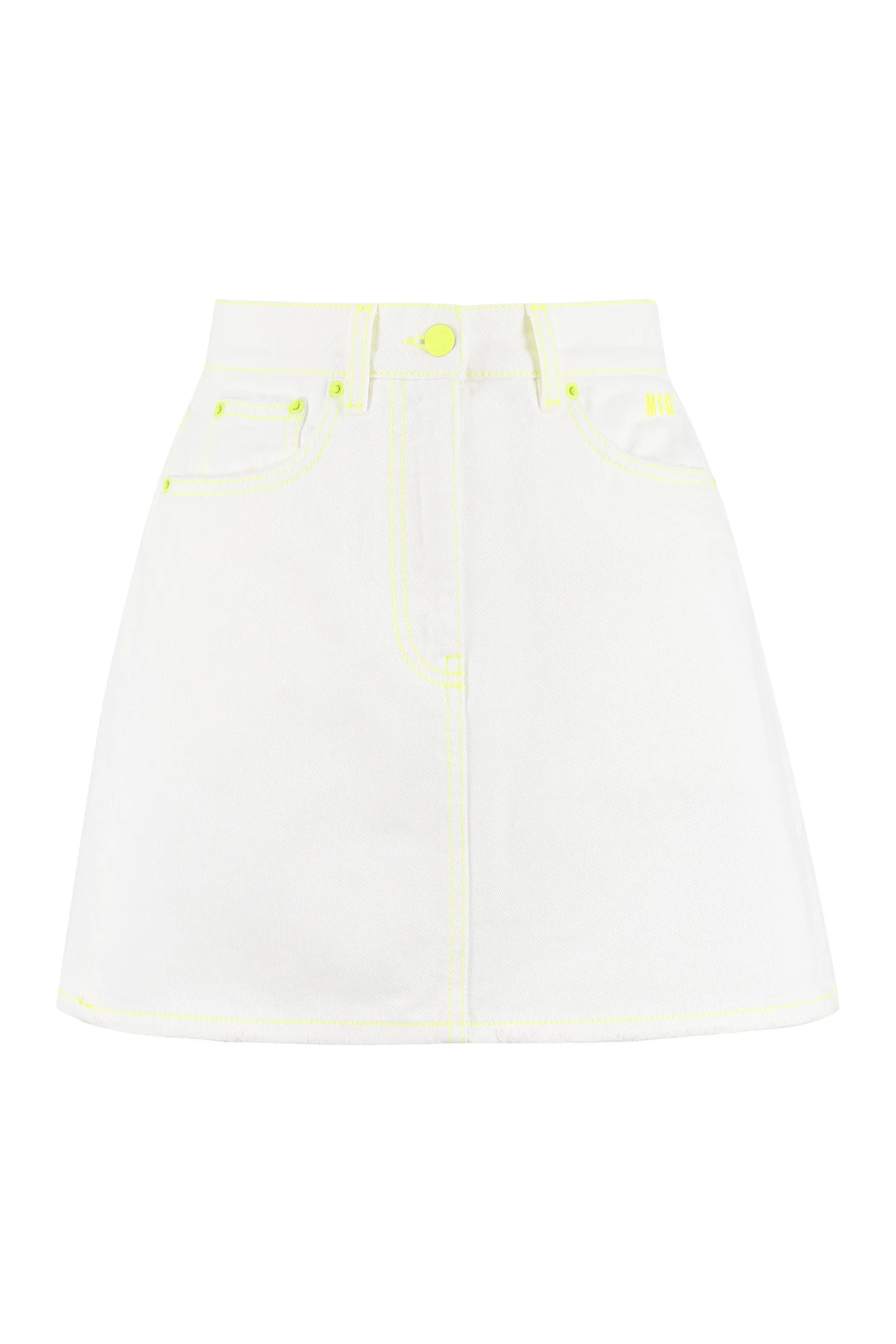 MSGM High Waist Mini Denim Skirt