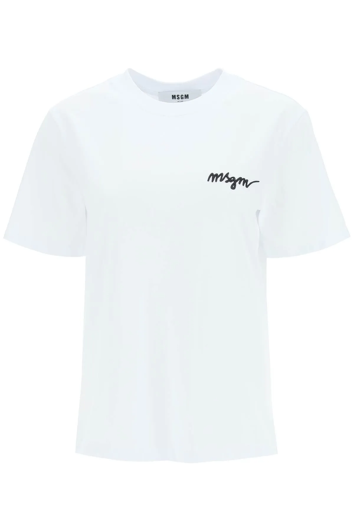 MSGM Logo Detailed Crewneck T-Shirt