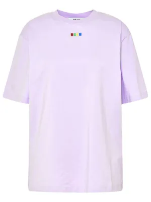 MSGM Logo Embroidered Crewneck T-Shirt