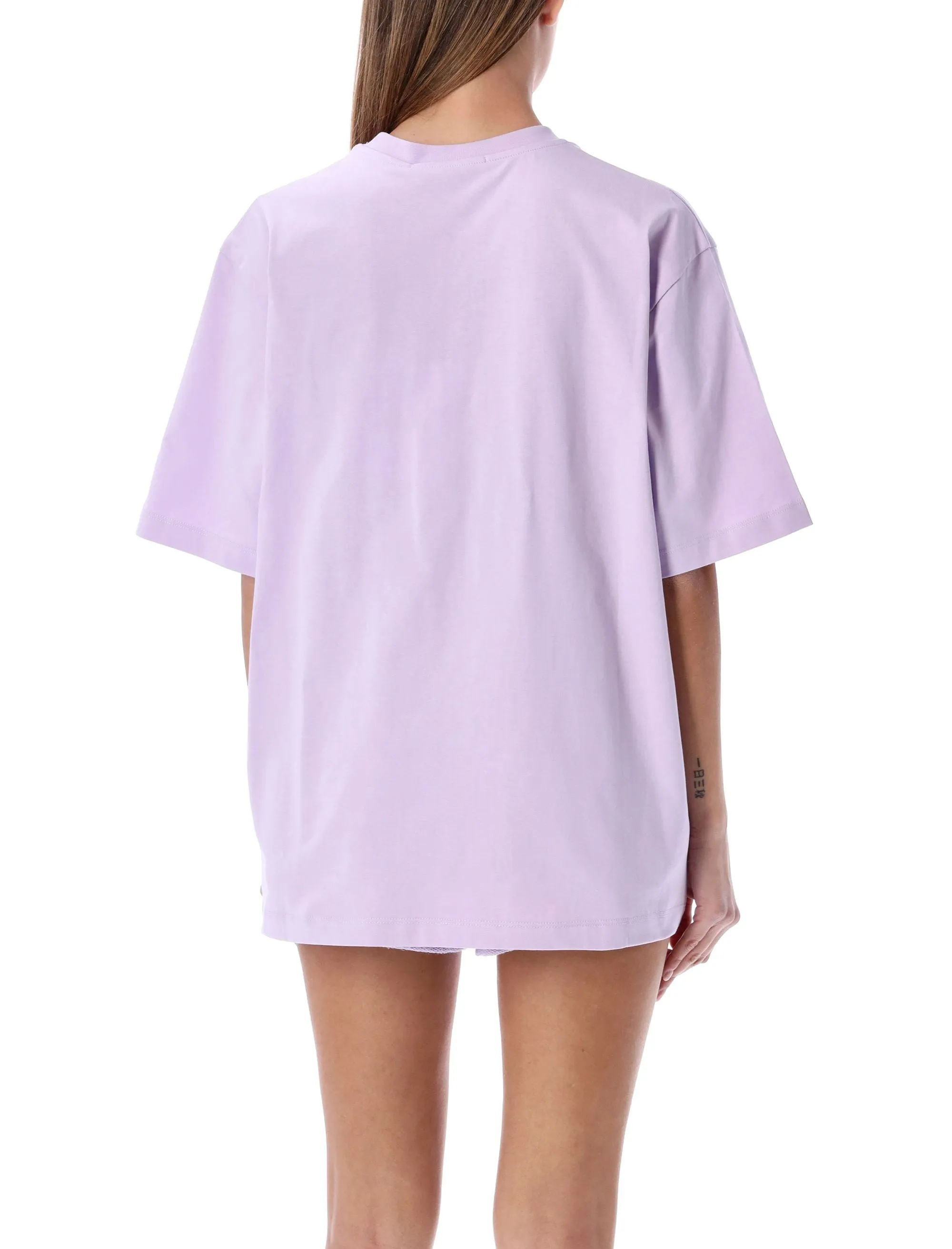 MSGM Logo Embroidered Crewneck T-Shirt