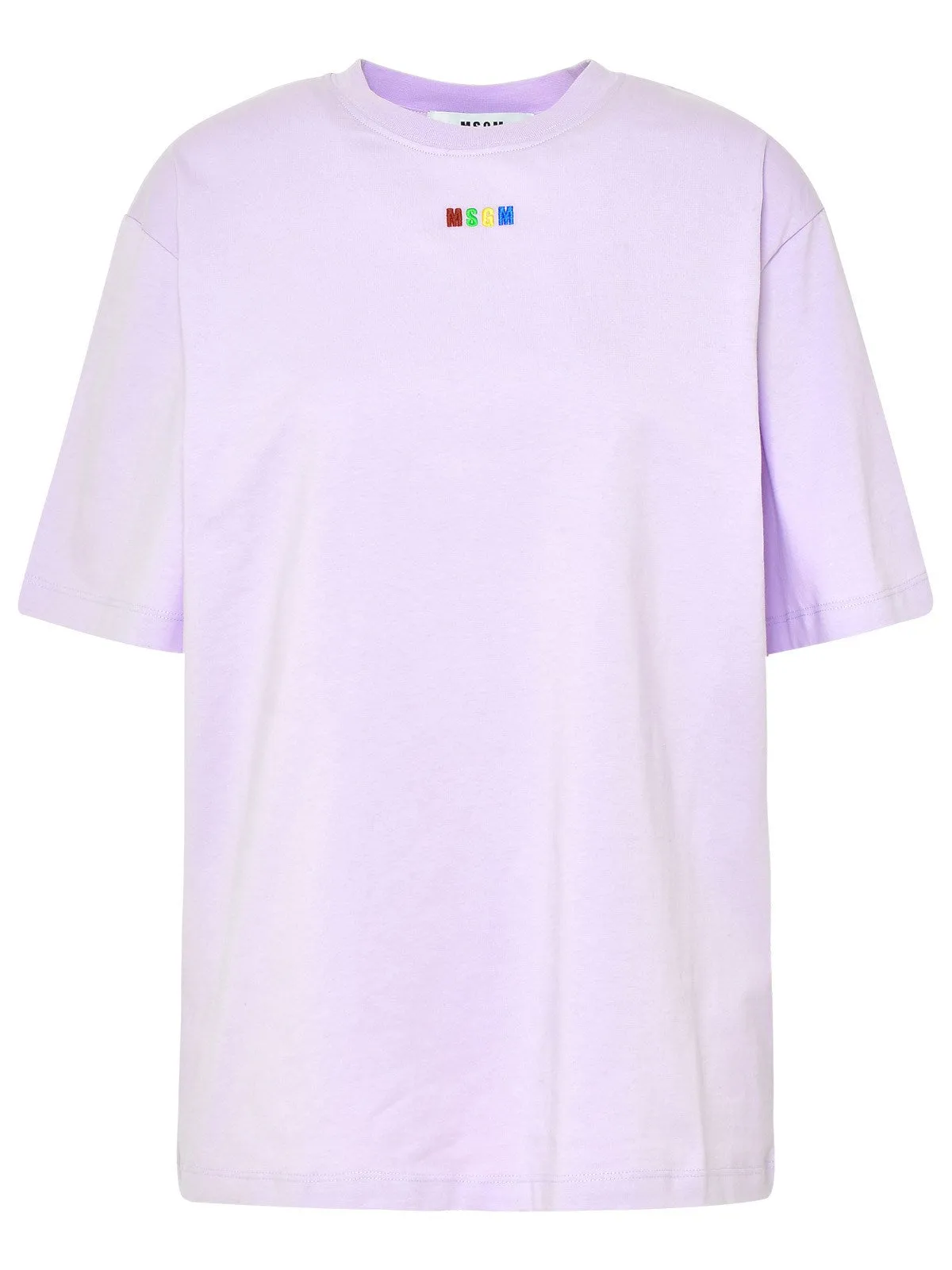 MSGM Logo Embroidered Crewneck T-Shirt