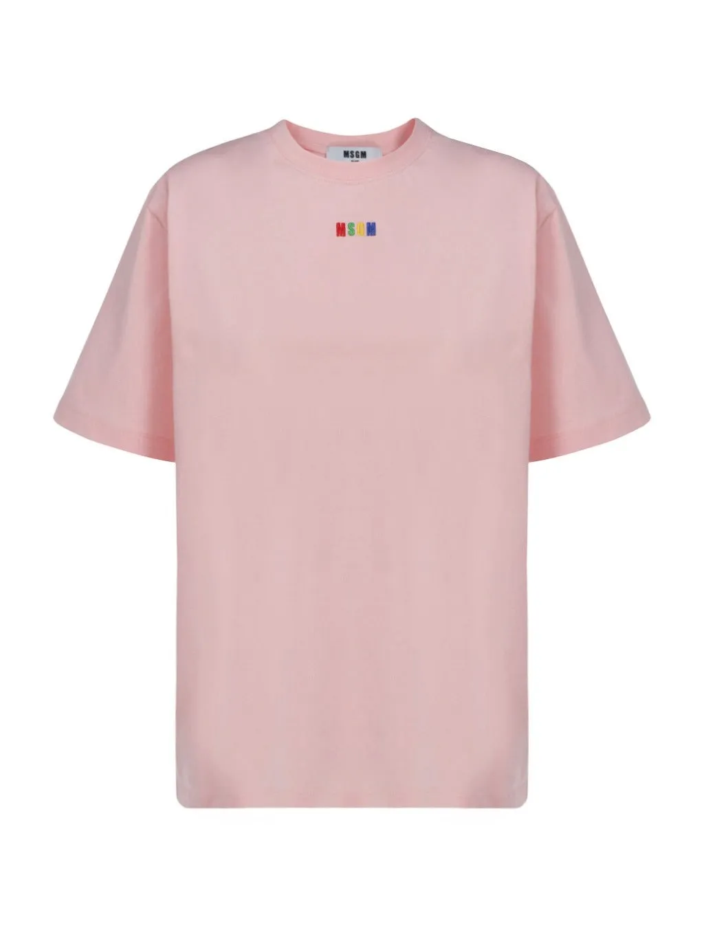 MSGM Logo Embroidered Crewneck T-Shirt