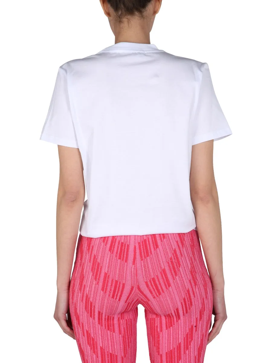 MSGM Logo Print Crewneck T-Shirt