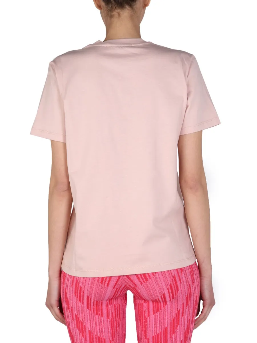 MSGM Logo Print Crewneck T-Shirt