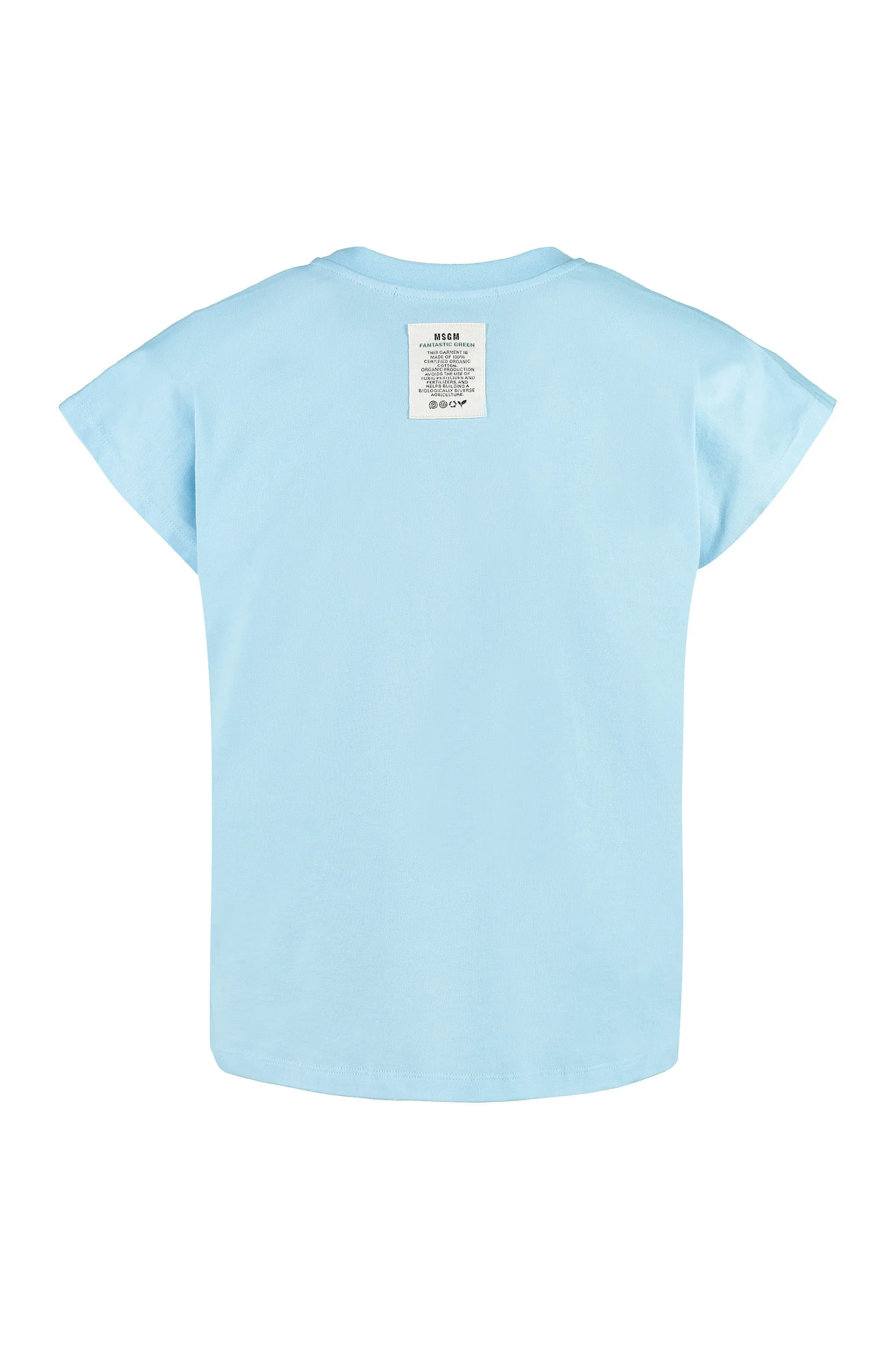 MSGM Logo Printed Crewneck T-Shirt
