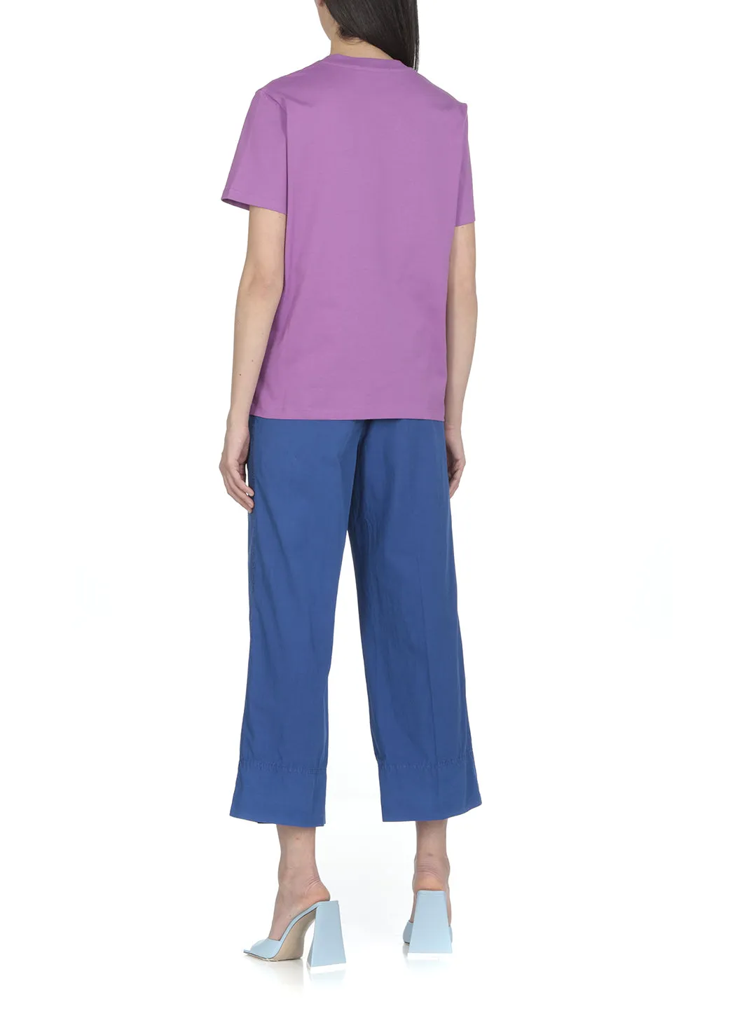 MSGM Logo Printed Crewneck T-Shirt