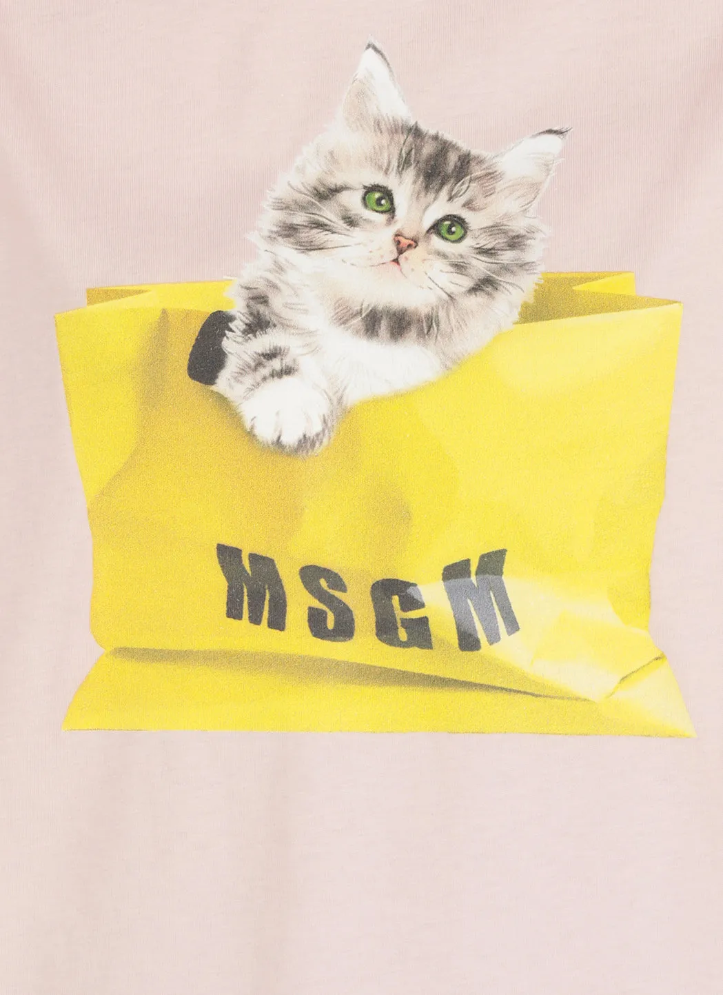 MSGM Logo Printed Crewneck T-Shirt