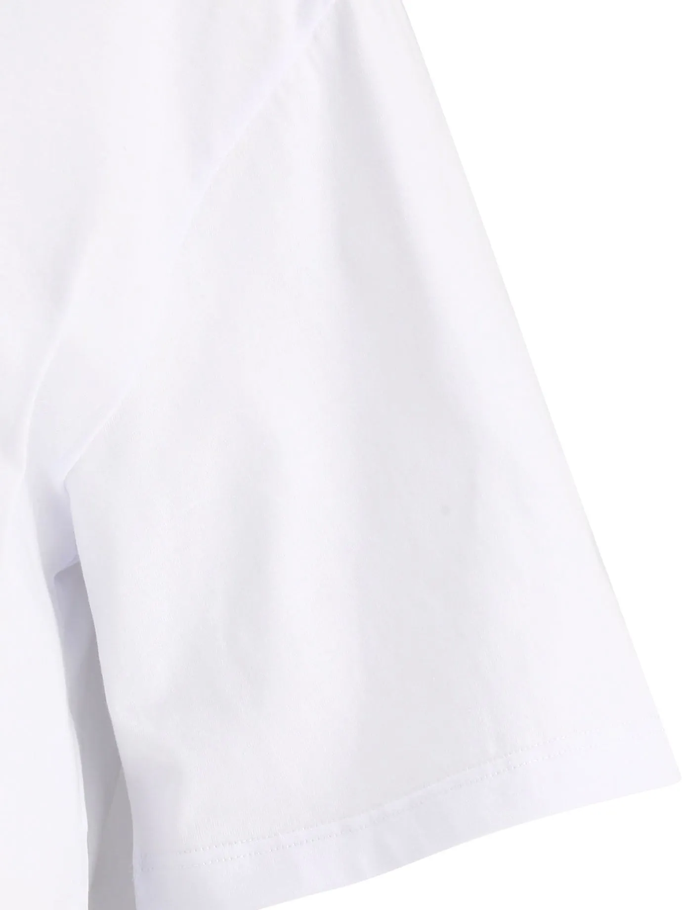 MSGM Logo Printed Cropped T-Shirt