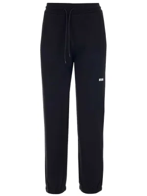 MSGM Logo Printed Drawstring Pants