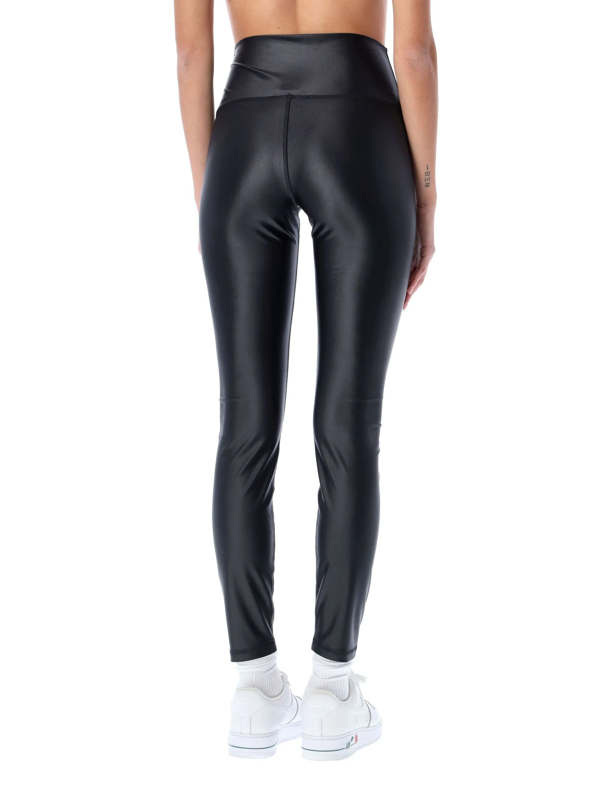 MSGM Logo Printed High-Waist Leggings