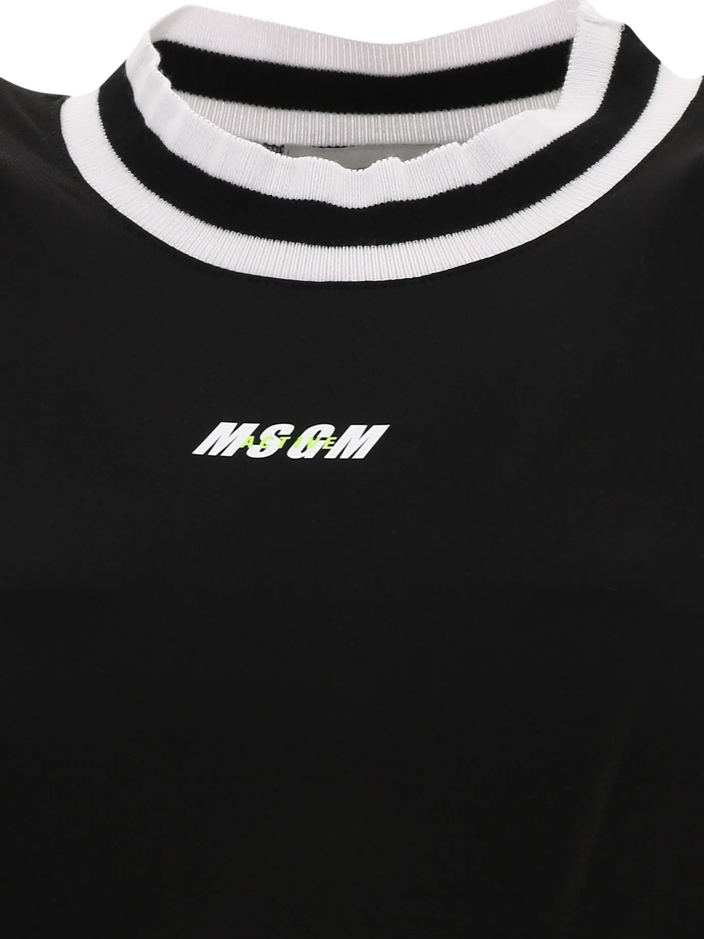 MSGM Logo Printed Sports Bra Top
